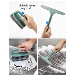 Bộ chổi cọ bàn chải vệ sinh phòng tắm đa năng LocknLock - Chà sàn, cọ toilet, cọ đầu dẹp, gạt nước - Màu xanh
