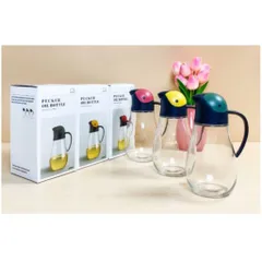 Bình Thủy Tinh Rót Dầu LocknLock CKO201 550ml nắp vàng