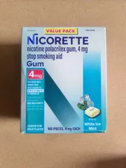 KẸO CAO SU NICORETTE GUM 4MG (HỘP 160 VIÊN) – CHUẨN NỘI ĐỊA MỸ
