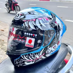 Nón Bảo Hiểm Fullface KYT TT-Revo Megalodon Chính Hãng – Form Nhỏ Ôm Đầu, Thiết Kế Thể Thao