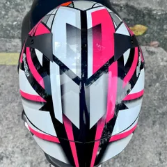 Nón Bảo Hiểm KYT TTR-JET 3/4 Tem Mosaic Fuxia Chính Hãng – Kính Dài, Kính Âm, Chuẩn ECE 22.06