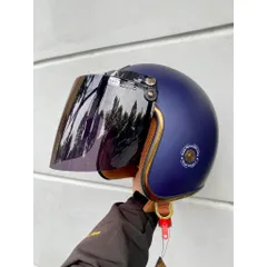 Combo Nón bảo hiểm 3/4 Royal M20C màu xanh mực lên kính rời - Mũ bảo hiểm chính hãng