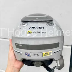 Mũ Bảo Hiểm-Nón Bảo Hiểm Nửa Đầu POC Falcon BEE Mới Nhất 2024 Màu Xám Xĩ Măng Bóng Unisex Hiện Đại