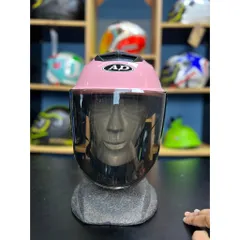 Mũ Bảo Hiểm Nửa Đầu ANDA HELMET Màu Hồng Bóng, Bảo Hành Chính Hãng 1 Năm [Tặng tem ]