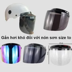 Kính BOGO Malaysia gắn nón bảo hiểm nửa đầu và 3/4 chống nắng, che bụi cao cấp