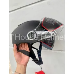 Mũ Bảo Hiểm-Nón Bảo Hiểm 1/2 POC Falcon BEE Mẫu Mới Nhất 2024 Màu Đen Nhám Cực Chất