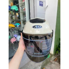 Nón bảo hiểm nửa đầu Anda màu sữa bóng kính dài che cằm siêu đẹp