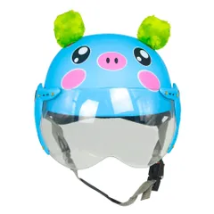 Mũ bảo hiểm trẻ em VARO- Heo có tai, kính che 1/2 mặt cute (từ 3 tuổi -6 tuổi)