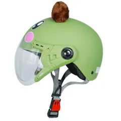Mũ bảo hiểm trẻ em VARO- Heo có tai, kính che 1/2 mặt cute (từ 3 tuổi -6 tuổi)