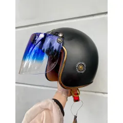 Combo Nón bảo hiểm 3/4 Royal M20C màu đen nhám gắn kính rời chống nắng, chống bụi tiện lợi