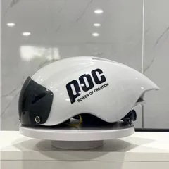 Mũ Bảo Hiểm POC Siêu Ngầu - Nón Thể Thao POC 01 Màu Trắng Chữ Đen Có Kèm Kính và Tặng Bộ Lót Rời