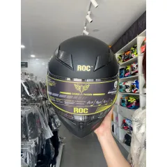 Mũ Bảo Hiểm-Nón Bảo Hiểm Fullface ROC 05 Đen Nhám Hàng Chính Hãng Cực Ngầu