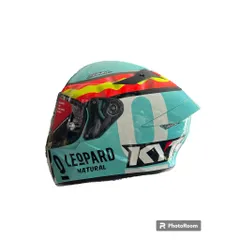 Mũ bảo hiểm fullface KYT TT-Course tem Leopard Spain Flag ( tặng găng tay Probiker cụt - khăn Ninja)