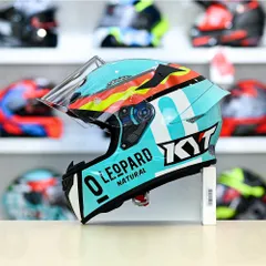 Mũ bảo hiểm fullface KYT TT-Course tem Leopard Spain Flag ( tặng găng tay Probiker cụt - khăn Ninja)