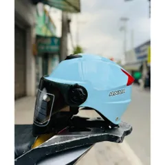 Nón Bảo Hiểm 1/2 Đầu ANDA HELMET Xanh Bóng Cực Đẹp,Bảo Hành Chính hãng 1 Năm[Tặng tem]