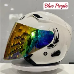 (KHÔNG GỒM NÓN) Kính Revo Blue Purple Siêu Đẹp Gắn Được Cho Nón Bảo Hiểm KYT và KLT