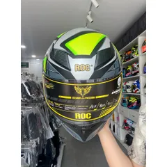 Mũ Bảo Hiểm-Nón Bảo Hiểm Fullface ROC 05 V5 Xanh Lá Hàng Chính Hãng
