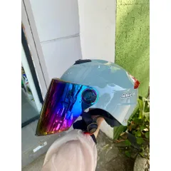 Nón Bảo Hiểm-Mũ Bảo Hiểm Nửa Đầu ANDA HELMET Chính Hãng Kính Dài, Nhiều Màu[Tặng tem ]