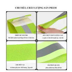 Bó ống quần phản quang, xà cạp bó ống quần, dùng đi phượt, dã ngoại