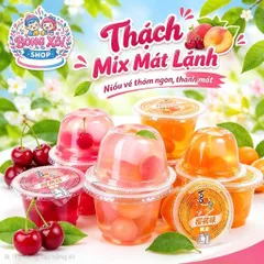 Thạch mix nguyên trái 12 vị to nhỏ