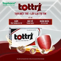 Viên uống Traphaco Tottri hỗ trợ làm co các búi trĩ, bền vững thành mạch (Hộp 30 viên)