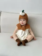 Hàng QC - Áo liền thân bodysuit kèm mũ cute đáng yêu dễ thương củ hành tay cho bé trai bé gái mùa hè