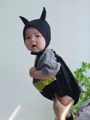  Hàng QC - Áo liền thân bodysuit kèm mũ và tất siêu nhân batman người dơi (ảnh thật)
