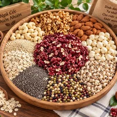 Ngũ Cốc 17 Loại Hạt Chứa Nhiều Canxi Từ Đậu và Hạt Dinh Dưỡng