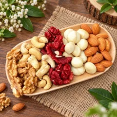 500gram Mix 5 Loại Hạt Nguyên Vị ( Hạnh Nhân, Macca, Điều Sữa, Óc Chó Đỏ và Vàng )