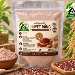 500g Bột Gạo Lứt Huyết Rồng Rang Xay Nguyên Chất