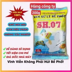 (Combo mua 10 tặng 2) Men vi sinh phân huỷ cặn bã bể phốt, khử mùi hôi, phòng tắc nghẽn bồn cầu,….gói 200g