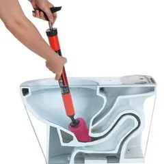 Dụng cụ thông tắc, xử lý tắc nghẽn bồn cầu, WC bằng khí nén