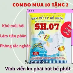 (Combo mua 10 tặng 2) Men vi sinh chống đầy bể phốt, diệt trứng giun, phân huỷ cặn bã, khử mùi hôi, bồn cầu,…..gói 200g