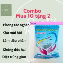 Giá sỉ(Mua 10 tặng 2) Gói sinh học DRAGON 200g xử lý bể phốt, khử mùi hôi, tiêu cặn bã,… bồn cầu, nhà vệ sinh