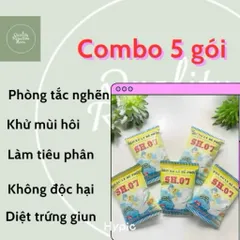 (Combo) 5 gói Men vi sinh khử mùi hôi, làm tiêu cặn bã, phòng tắc nghẽn, chống đầy bồn cầu gói 200g