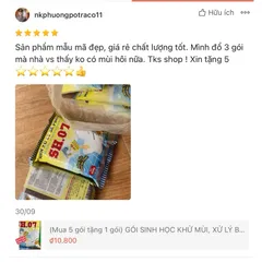 (Combo) 5 gói Men vi sinh khử mùi hôi, làm tiêu cặn bã, phòng tắc nghẽn, chống đầy bồn cầu gói 200g