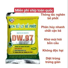 Giá sỉ(Mua 10 tặng 2) Gói sinh học DW.97 phòng tắc nghẽn, khử mùi hôi, làm tiêu cặn bã, nước chảy nhanh bồn cầu 200g