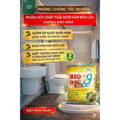 Giá sỉ 1 thùng(50 gói tặng 10) Men vi sinh BiO 01 diệt trứng giun, chống đầy bồn cầu, làm tiêu cặn bã,... gói 200g