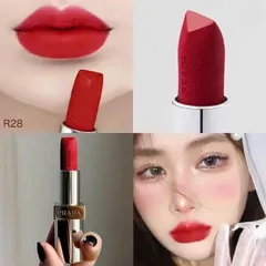 Son Prada R28 Fuoco Đỏ Thuần - Son Môi Monochrome Hyper Matte  , Quyến Rũ và Bám Màu Lâu Dài