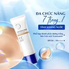 Kem Trang Điểm Transino Whitening CC Cream SPF50+/PA++++ 30g - Che Khuyết Điểm, Chống Nắng, Độ Ẩm Tự Nhiên, Màu Be Tự Nhiên 872154