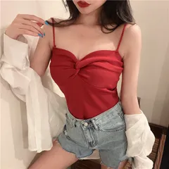 Áo len 2 dây ôm ngực màu đỏ sexy gợi cảm