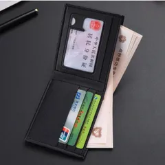 Ví Nam Da Lộn PU Cao Cấp Siêu Mỏng Gọn 9.1x11.5cm - Bifold Wallet Nam Tính Lịch Lãm