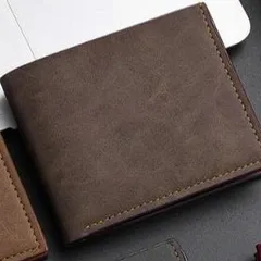 Ví Nam Da Lộn PU Cao Cấp Siêu Mỏng Gọn 9.1x11.5cm - Bifold Wallet Nam Tính Lịch Lãm
