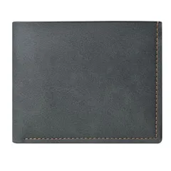Ví Nam Da Lộn PU Cao Cấp Siêu Mỏng Gọn 9.1x11.5cm - Bifold Wallet Nam Tính Lịch Lãm