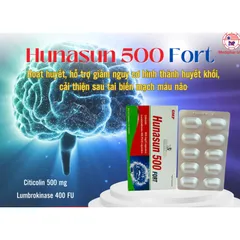 Hunasun 500 FORT Giúp bổ não, bổ thần kinh cải thiện di chứng sau tai biến mạch máu não, sa sút trí nhớ do tuổi già 
