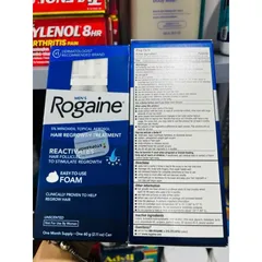 Kem Mousse Phục Hồi Tóc Minoxidil 5% Rogaine Cho Nam - Giải Pháp Tóc Dày, Khỏe, Hỗ Trợ Rụng Tóc - Hộp 1 Chai 617536 872700