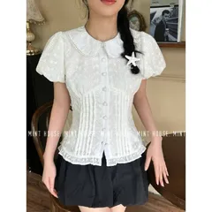 Áo babydoll tay bồng ren hoa xinh xắn dễ thương cho nữ mùa hè mát mẻ