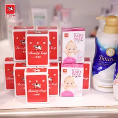 Xà phòng tắm cho bé COW Baby Soap Nhật Bản an toàn, dịu nhẹ cho làn da bé 90g