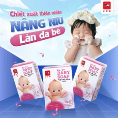 Xà phòng tắm cho bé COW Baby Soap Nhật Bản an toàn, dịu nhẹ cho làn da bé 90g