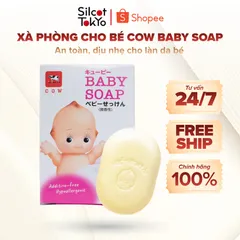 Xà phòng tắm cho bé COW Baby Soap Nhật Bản an toàn, dịu nhẹ cho làn da bé 90g